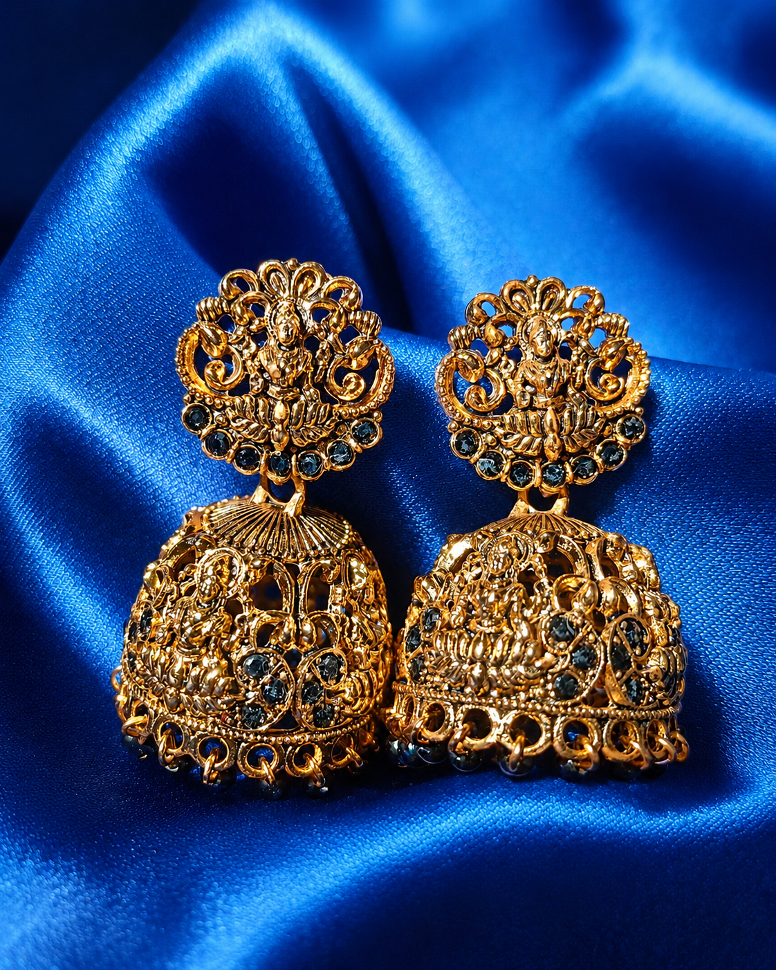 Royal Lakshmi Stone Jhumkas