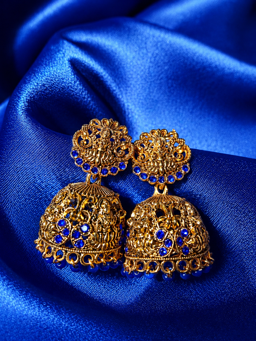 Royal Lakshmi Stone Jhumkas