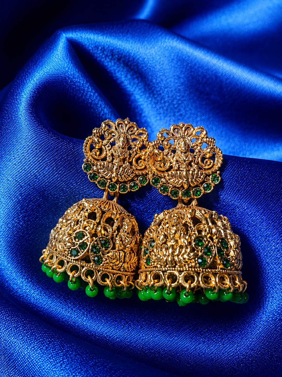 Royal Lakshmi Stone Jhumkas