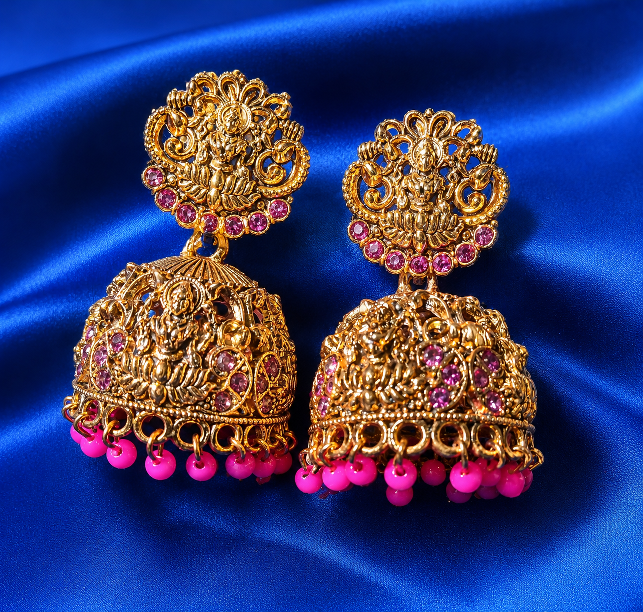 Royal Lakshmi Stone Jhumkas