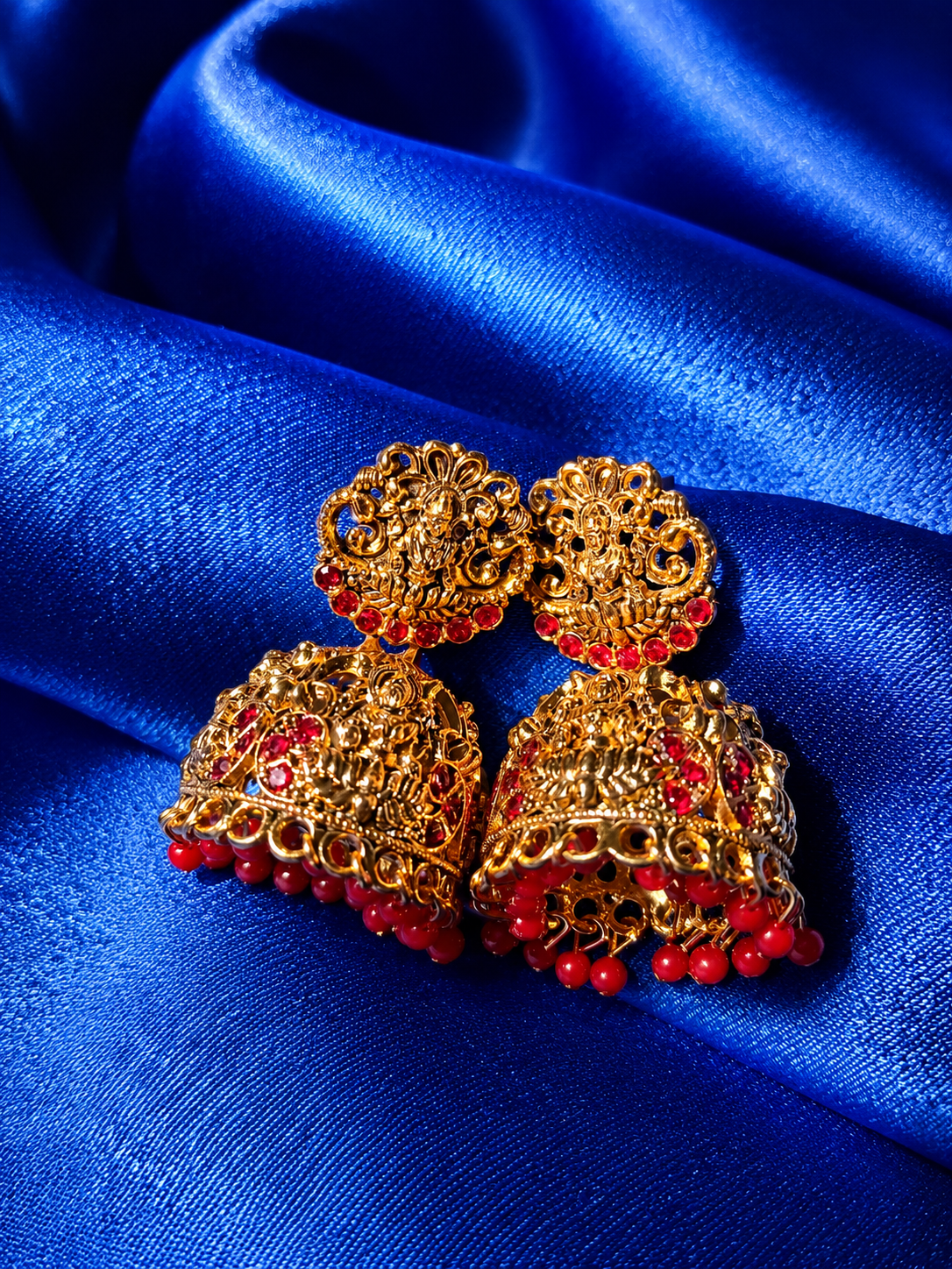 Royal Lakshmi Stone Jhumkas