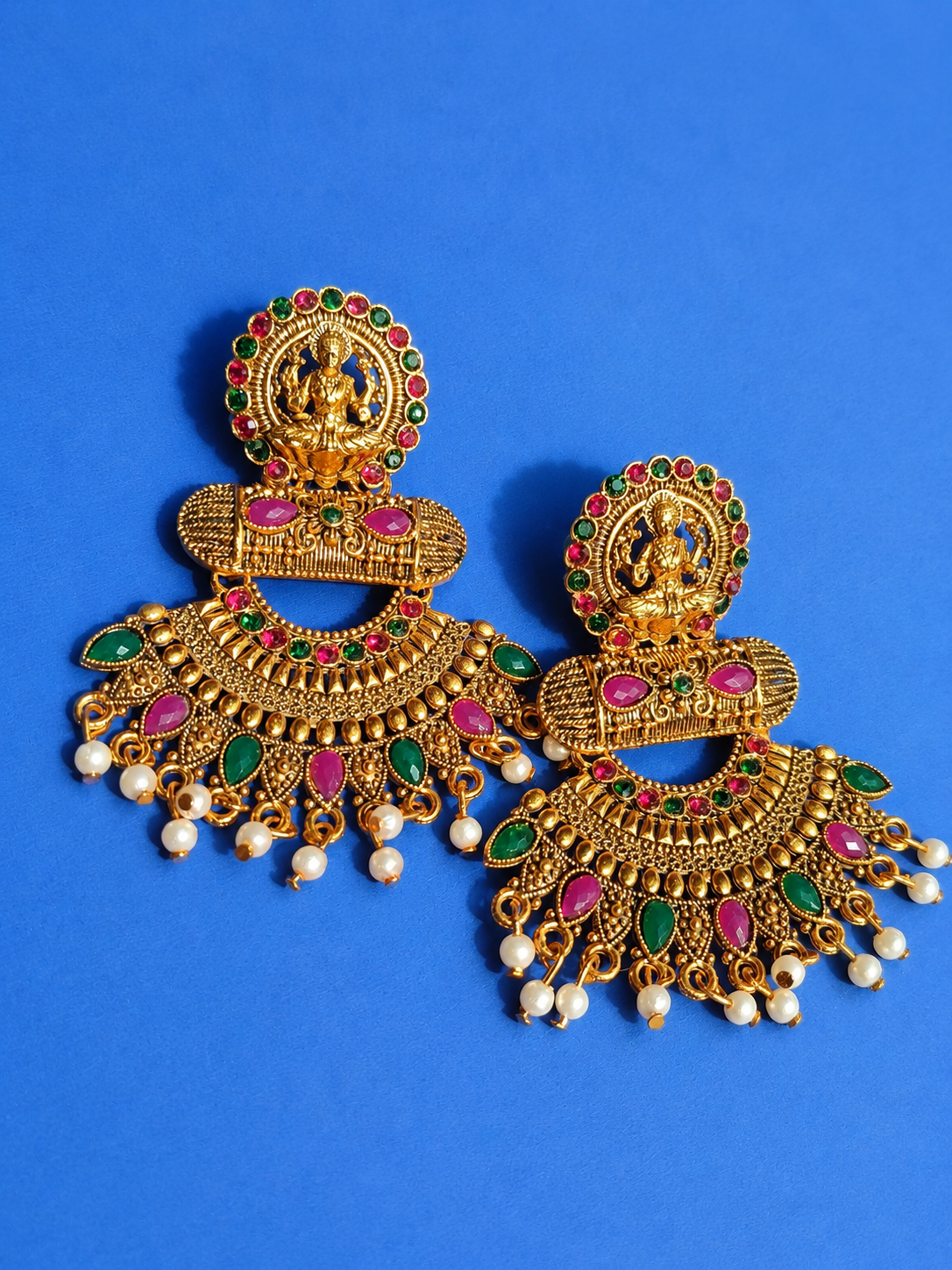 Temple Luxe Chandbali Earrings